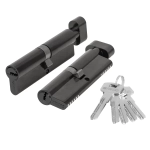 Цилиндровый механизм (200 ZM/100) 2000ZM Knob 100 (45+10+45) BL-24 черный 5Key с вертушкой