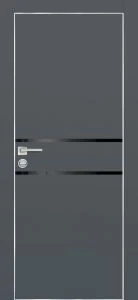 Межкомнатная дверь PX-18 AL кромка с 4-х ст. Графит матовый