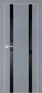 Межкомнатная дверь PX-9  AL кромка с 4-х ст. Серый матовый